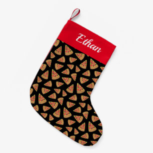 Personalised Pizza Lovers Small Christmas Stocking
