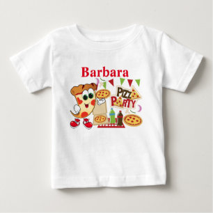 Personalised Pizza Party Fun  Baby T-Shirt