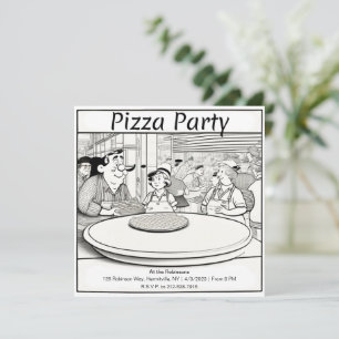 Personalised Pizza Party Invitation