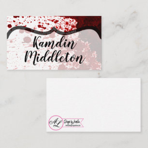 Personalised Place Cards Blood Splatter Vampire Go