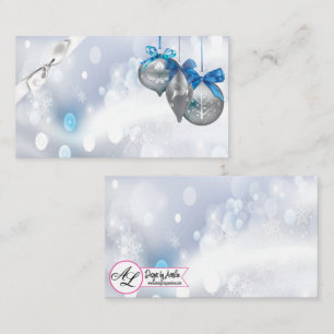 Personalised Place Cards Ornaments Snowflakes Snow