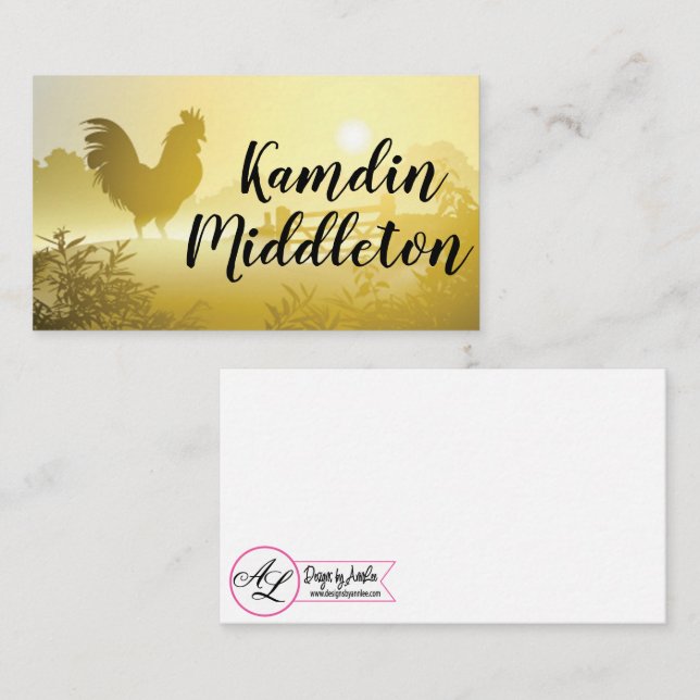 Personalised Place Cards Sunny Morning Farm Countr (Front/Back)