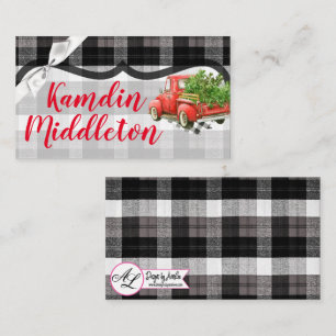 Personalised Place Cards XMAS Truck Christmas Buff