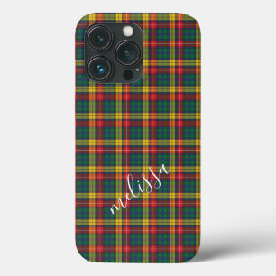 Personalised Plaid Buchanan Tartan Mum Birthday iPhone 13 Pro Case