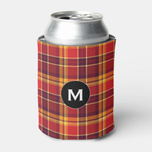 Personalised Plaid Can Cooler