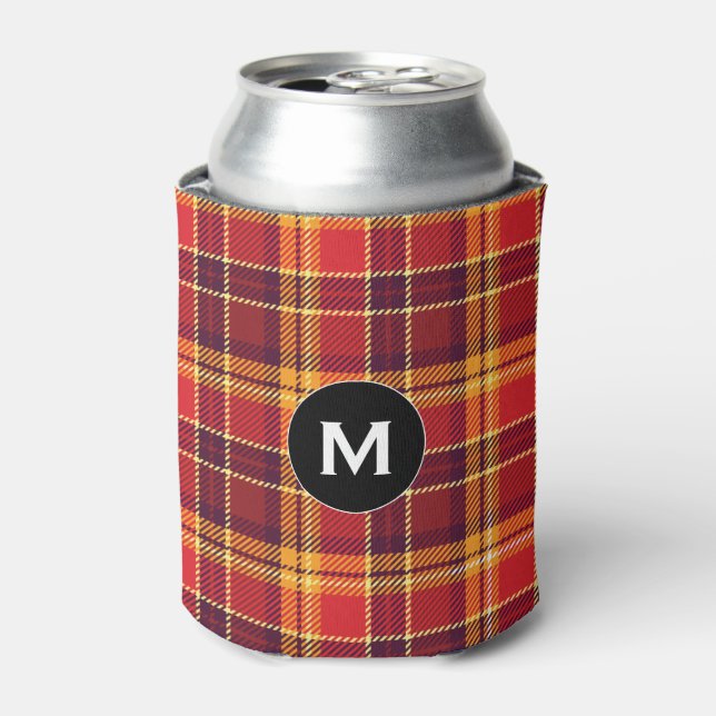 Personalised Plaid Can Cooler (Can Front)