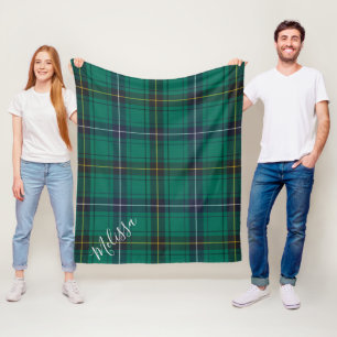Personalised Plaid Clan Henderson Tartan Name Fleece Blanket