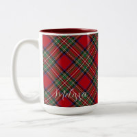 Personalised Plaid Clan Stewart Red Green Tartan