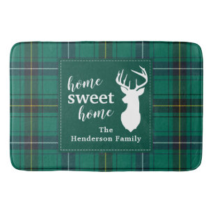 Personalised Plaid Holiday Tartan Clan Henderson Bath Mat