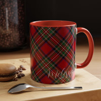 Personalised Plaid Red Green Clan Stewart Tartan