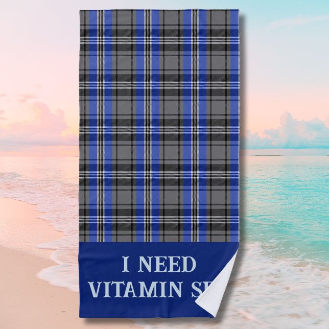 Personalised Plaids Beach Retirement Gifts for Dad Beach Towel (Creator Uploaded)