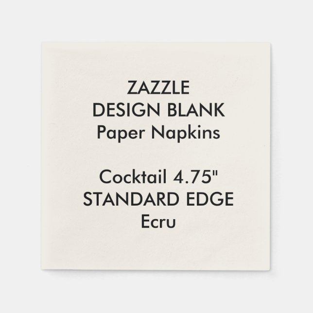 Personalised Plain Edge Cocktail Paper Napkins (Front)