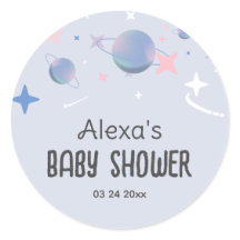 personalised planet and star Round Sticker