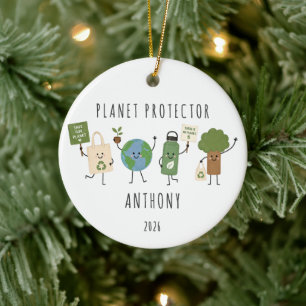 Personalised Planet Protector Christmas Ornament