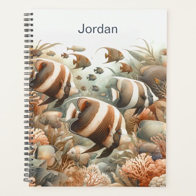 Personalised Planner, Tropical Fish  Planner (Front)