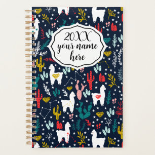 Personalised Planner with Alpacas