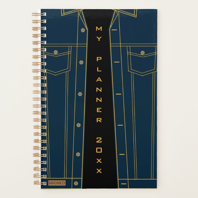 Personalised Planner with Blue Jeans Jacket (Front)