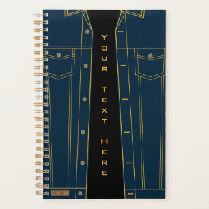 Personalised Planner with Denim Jacket Custom Text