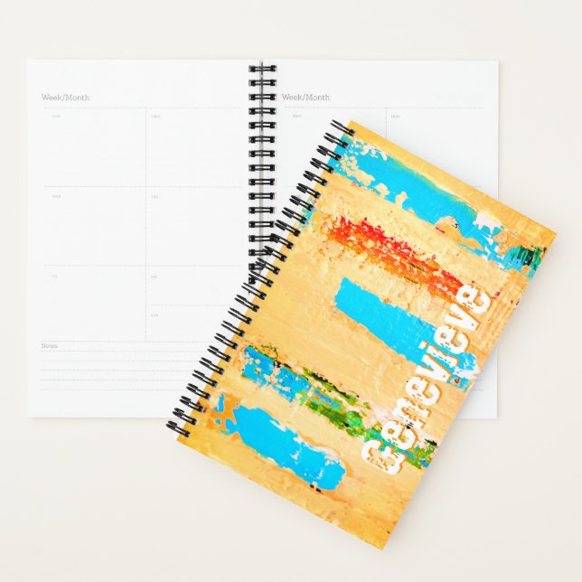 Personalised Planner with original beachy art (Display)