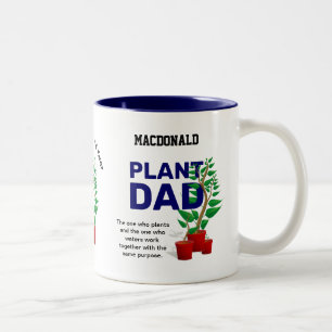 Personalised PLANT DAD Two-Tone Coffee Mug