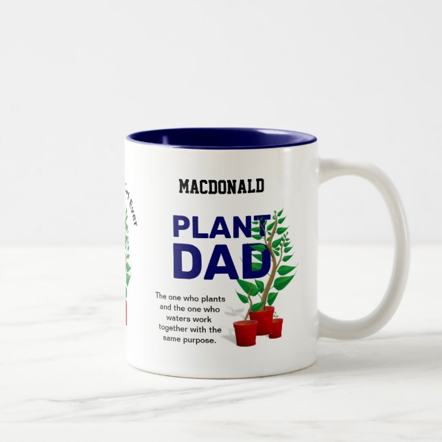 Personalised PLANT DAD Two-Tone Coffee Mug (Right)