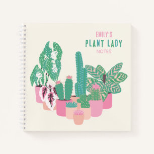 Personalised Plant Lady Houseplant Notebook