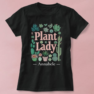Personalised Plant Lady T-Shirt