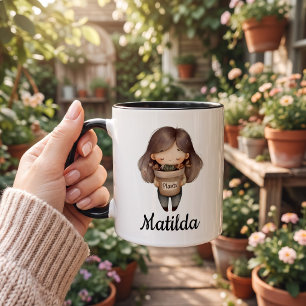 Personalised Plant lover design Two-Tone Coffee Mug