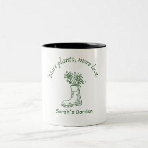 Personalised Plant Parent Botanical Custom Two-Tone Coffee Mug