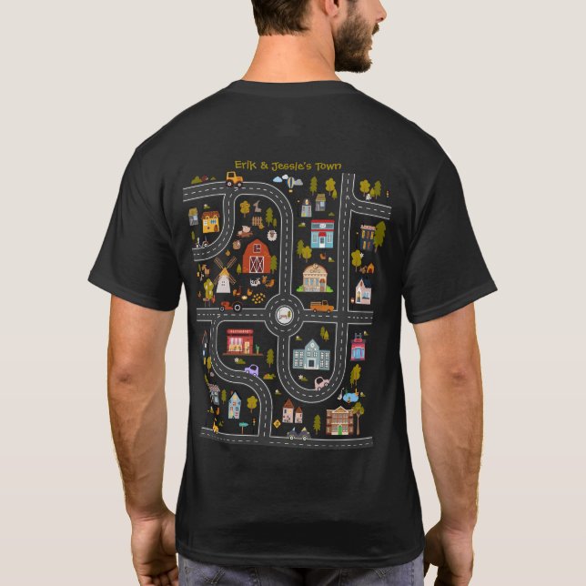 Personalised "Play Cars On Dad's Back" Shirt (Back)