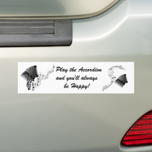 Personalised Play the Accordion Bumper Sticker