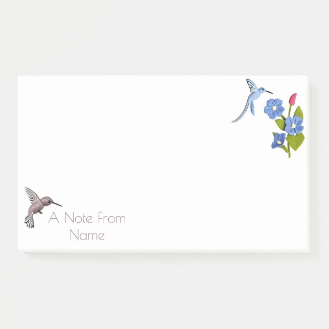 Personalised Playdoh Hummingbird Post Its  Post-it Post-it Notes (Front)