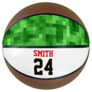 Personalised Player Award Ball Green Red Black  Basketball