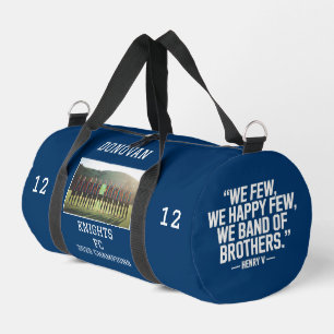 Personalised Player Name Team Photo Inspirational Duffle Bag
