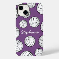 Personalised Player Name Volleyball Purple