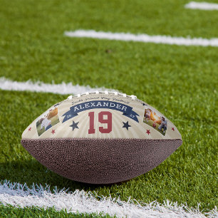 Personalised Player Photo & Number Keepsake American Football