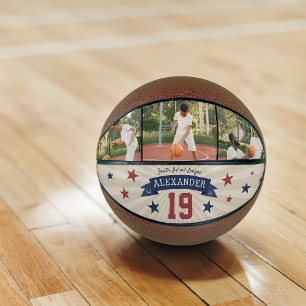Personalised Player Photo & Number Keepsake Basketball