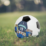 Personalised Player Photo & Number Keepsake Football<br><div class="desc">Create an awesome custom gift for your favourite soccer player with this personalised soccer ball featuring three photos and your player's name,  number,  team or league name,  and the year. A great gift for birthdays,  Christmas,  or the end of the season!</div>