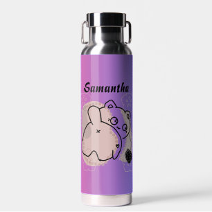 Personalised Playful Cat with Yarn Water Bottle