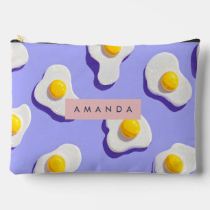 Personalised Playful Sunny Side Up Eggs Accessory Pouch