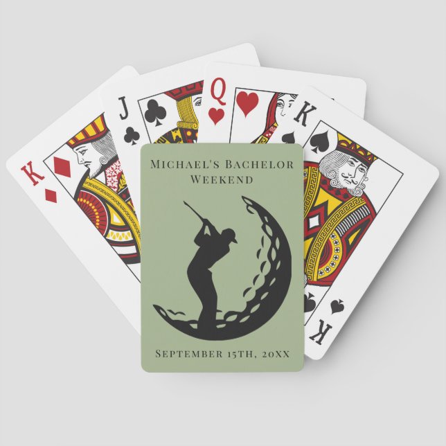 Personalised Playing Cards | Bachelor Golf Weekend (Back)