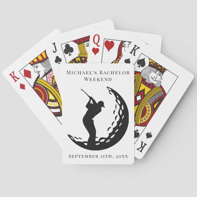Personalised Playing Cards | Bachelor Golf Weekend (Back)
