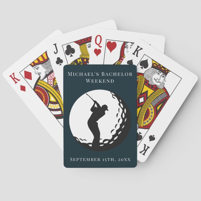 Personalised Playing Cards | Bachelor Golf Weekend (Back)