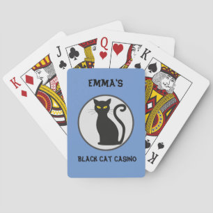 Personalised Playing Cards - Black Cat