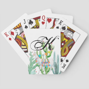 Personalised Playing Cards Boho Llama Bohemian Cac