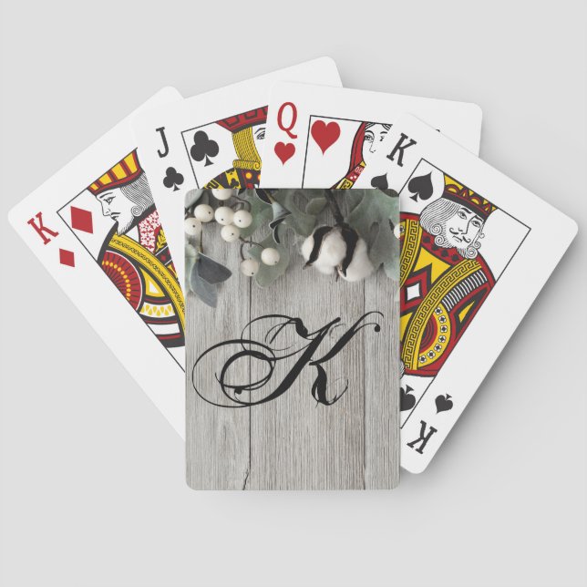 Personalised Playing Cards cotton plant berries (Back)