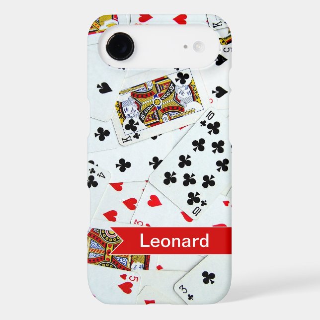 Personalised Playing Cards Games iphone cover (Back)