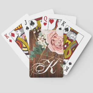Personalised Playing Cards Geometric Garden Rose