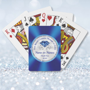 Personalised Playing Cards, Gorgeous Sapphire Playing Cards