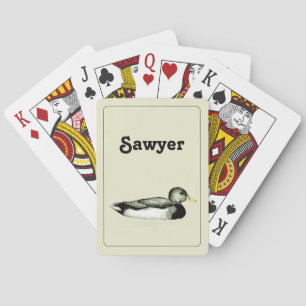 Personalised Playing Cards Mallard Duck